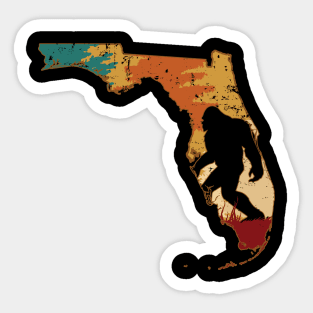 Bigfoot Retro Vintage Sasquatch Florida Sticker